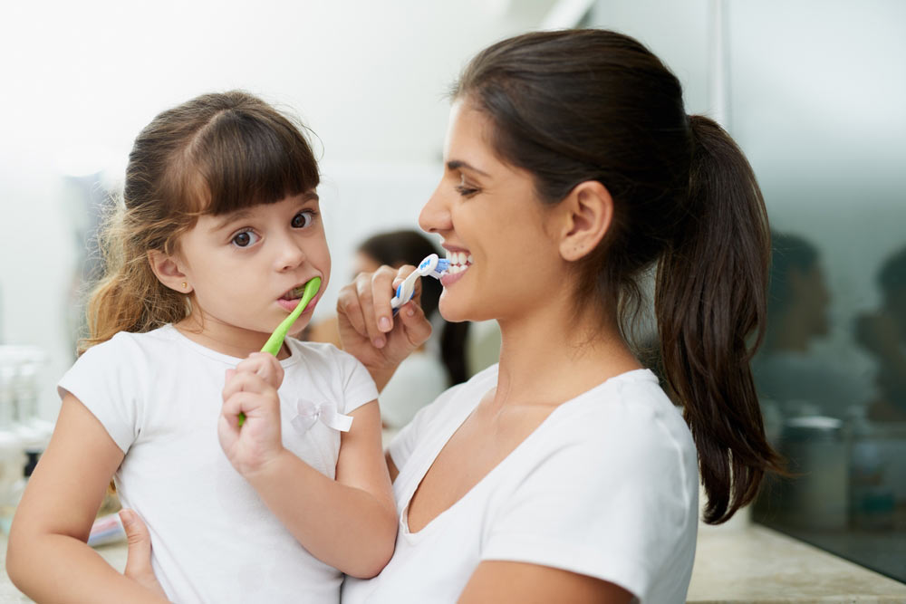Brushing teeth